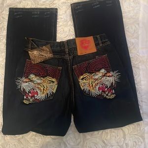 2007 Vintage Ed Hardy Tiger jeans